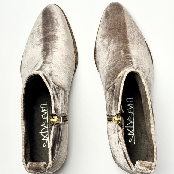 Sundance x Sixty Seven Velvet Pointed Toe Ankle Boot Sz 10.5 US / 41 EU - Picture 4 of 9